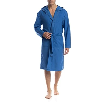 Imagen de o day Albornoz de microfibra para hombre y mujer, ahorra espacio, unisex, adultos, con capucha, bolsillos cinturón, ideal viajes, piscina, gimnasio, ligero, suave