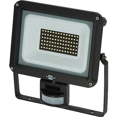 Imagen de Brennenstuhl Nuevo 2024 Foco infrarrojo 5400 LM, 50 W, JARO 7060 P (luz LED de Pared para Exteriores IP65, 50W, 5800lm, 6500K, con Detector Movimiento y Sensor crepuscular), Black