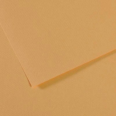 Imagen de Canson Mi Teintes Papel de Color Pulpa Teñida, 160 g/m2, Beige (Oyster 340), 21x29,17, Pack 25