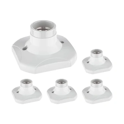 Imagen de ledscom.de 5 piezas Plafón portalámpara ELEKTRA, porcelana, blanco, 1x E27 máx. 60W