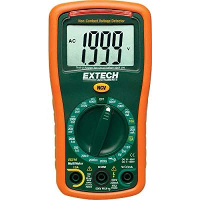Imagen de Extech EX310 Mini multímetro de rango manual con función prueba batería