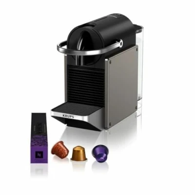 Imagen de Nespresso Pixie Redesign, Cafetera cápsula Krups, Titanio