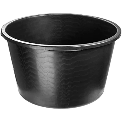 Imagen de KADAX cubo para mortero, de construcción, mortero estable jardín, obra, redondo plástico, hormigón con asas, cemento, (90 L)