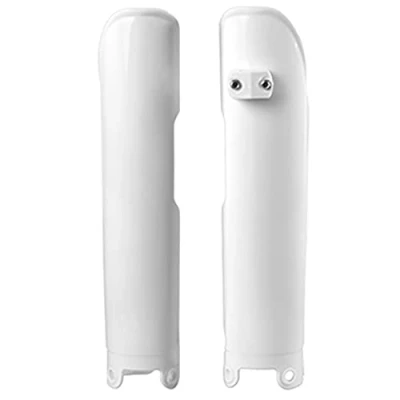 Imagen de POLISPORT 8399000005 Juego de protectores horquilla fabricado en polipropileno resistente a los impactos sin herrajes compatible con motocicletas Sherco color blanco