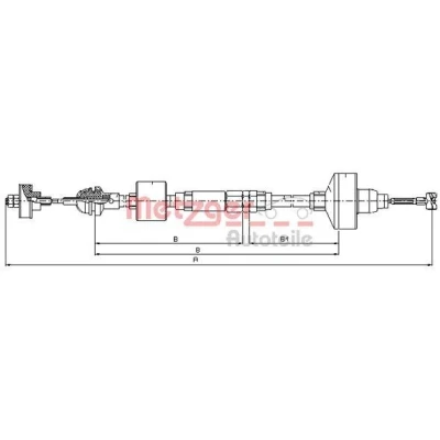 Imagen de METZGER 10.3139 Cable de Embrague con reajuste manual COFLE VOLKSWAGEN: GOLF 3, 3 Variant