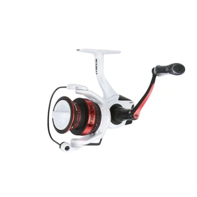 Imagen de Abu Garcia Carrete Giratorio MAX Pro, Pescador de Agua Dulce lucioperca y lucioperca, Aluminio, Robusto ambidiestro 4000H Tamaño del 6.2:1 Gear Ratio Blanco Rojo