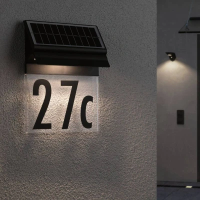 Imagen de Paulmann aplique número de casa solar Neda negro
