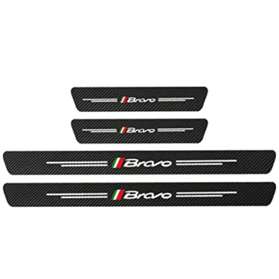 Imagen de EAGLEG 4 Piezas Protector Barra Umbral Puerta Coche para Fi at 500 500X 500L Tipo Punto Bravo Panda STILO, Antideslizante Antiarañazos Accesorios Interior,