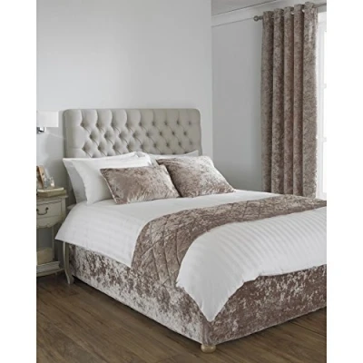 Imagen de Paoletti Riva Verona Cama Wrap Plata Velvet Feel Terciopelo Arrugado Look Elásticos 100% Poliéster Doble 135 X 190 50Cm (53&quot; 74&quot; 20&quot; Pulgadas) Diseñado En El Reino Unido