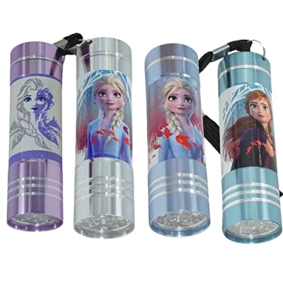 Imagen de Antorchas congeladas para Niños (Paquete de 4) 9 Mini linternas LED Luz Flash práctica Aluminio Fiesta congelada Invierno Niñas Regalos Juguete Camping liviano