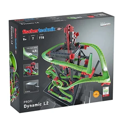 Imagen de fischertechnik circuito de canicas Dynamic L2, 536621 kit construcción para niños, juguete educativo a partir 9 años