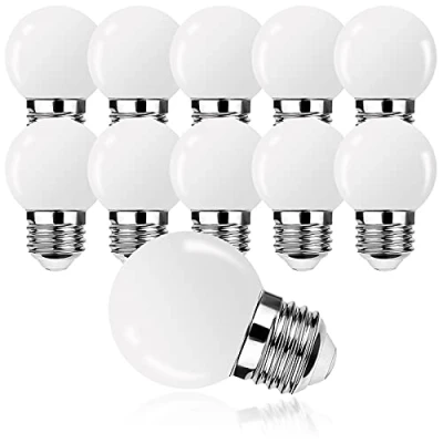 Imagen de ProCrus Bombilla LED E27 G45 1W,Blanco Cálido 2700K,80 lm, Reemplaza Lámparas incandescentes de 10W,No Regulable,Paquete 10 unidades