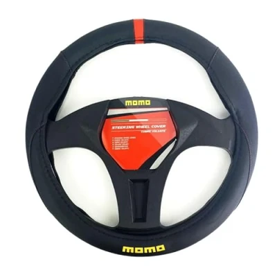 Imagen de MOMO Cubre Volante Elegant Universal, Color Negro/Rojo