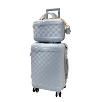 Imagen de Camomilla Juego 2 Piezas Maletas, Trolley (40 lt.) + Neceser (15 lt.), Material Rígido, Ruedas Pivotantes, Colección Ribbon, Color Baby Blue