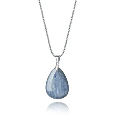 Imagen de COAI Collar para Mujer de Acero Inoxidable con Colgante Gota Agua Cianita