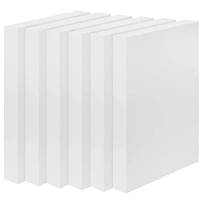 Imagen de Belle Vous Bloques de Poliestireno Manualidades Rectangular (Pack 6) 30 x 15 2,5 cm Corchos Blancos para Modelado, Proyectos Escolares, Esculturas, Arreglos Florales