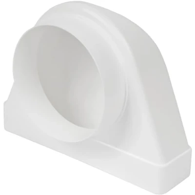 Imagen de Vent Systems Conector de ángulo 90 grados para 220 x 55 mm canales rectangulares a tubos redondos 125 diámetro. Sistema ventilación, calefacción, refrigeración