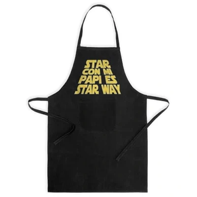 Imagen de LINFORMAL DELANTAL COCINA HOMBRE DIVERTIDO CON BOLSILLO Y CUERDA AJUSTABLE REGALOS ORIGINALES PARA 65CM X 90CM STAR PAPI