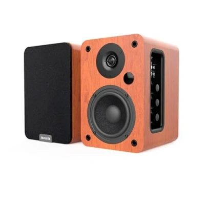 Imagen de Aiwa Altavoces Activos ASP A 200 (Potencia 2 X 25W RMS, HDMI ARC, COAXIAL, RCA Audio). Color Marrón