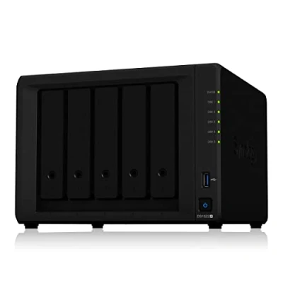 Imagen de Synology DS1522+ NAS 5 EMP. 2.6/3.1GHz DualCore 8GB 4 LAN GbE USB3.2 eSATA 2emp M.2 NVMe