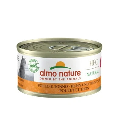 Imagen de almo nature HFC Natural Comida húmeda para Gatos, Pollo y atún, 24 Unidades (24 x 70 g)