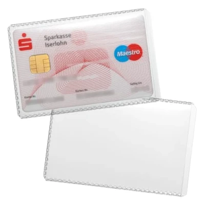 Imagen de Durable 213619 Tarjetero 54x86 mm (para billetes, pases, tarjetas en el formato 54x86mm Tamaño máximo de inserción) 10 unidades, transparente