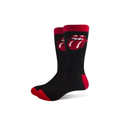 Imagen de The Rolling Stones Calcetines tobilleros clásicos oficiales para hombre (talla 7 11), talla única, Negro, UK Size 11