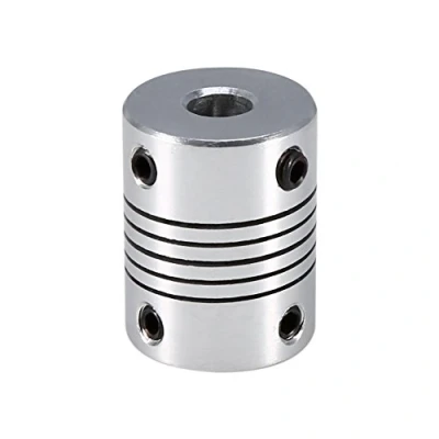 Imagen de Cejilla de acoplamiento ciruelo, abrazadera flexible en forma ciruelo elástico 5 x 6 mm, eje aluminio para motor paso a