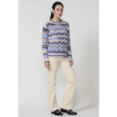 Imagen de Koroshi Striped Jersey de punto Multicolor multicoloured, Mujer, Talla: 38, multi coloured