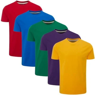 Imagen de Charles Wilson Paquete 5 Camisetas Cuello Redondo Lisas (XL, Additions Type 23)