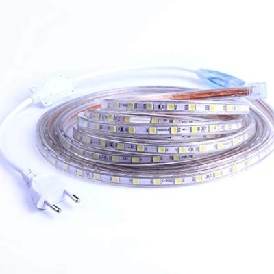 Imagen de tira LED, cinta impermeable del diadema muy brillante LED 220v, llevada de 5050 IP65 tira, blanco caliente (el 5m)