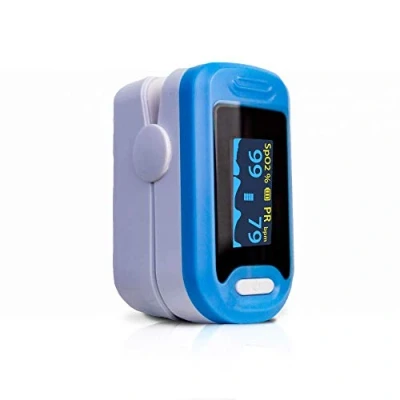 Imagen de Mobiclinic, PY04, Pulsioxímetro de dedo, Oxímetro pulso para dedo digital, Preciso y fiable, No invasivo, Pulsómetro con pantalla LED, Frecuencia cardíaca, Medición SpO2, Color azul