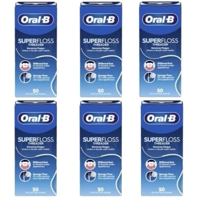 Imagen de Oral B Super Floss 50 hebras precortadas x 6