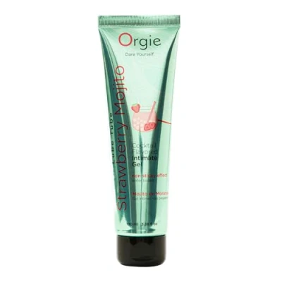 Imagen de Orgie Lube Tube Cocktail Caipirnha, Pina Colada, Sex on the Beach, Strawberry Mojito em 100ml (STRAWBERRY MOJITO)