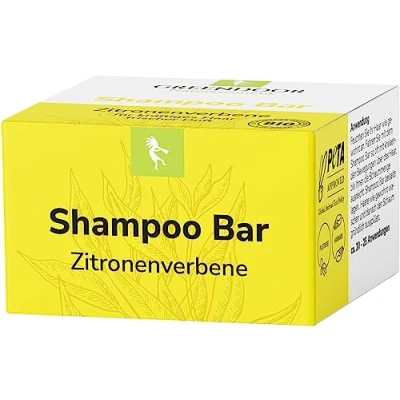 Imagen de GREENDOOR Naturkosmetik champú Bar de verbena limón, 75 g, vegano, suave sin siliconas para todo tipo cabello, con manteca karité orgánica y aloe vera, cuidado natural del cabello