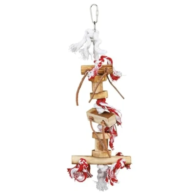 Imagen de TRIXIE Juguete de Madera con Banda Piel para pájaro (35 cm)