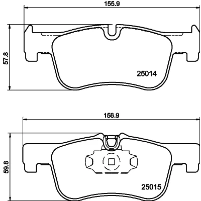 Imagen de HELLA 8DB 355 020 201 Juego de pastillas freno preparado para indicador desgaste BMW: 1 Hatchback, 2 Coupé, Cabrio