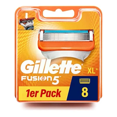 Imagen de Gillette Fusion 5 cuchillas de afeitar, 8 repuesto para maquinilla afeitar húmeda hombre con hojas
