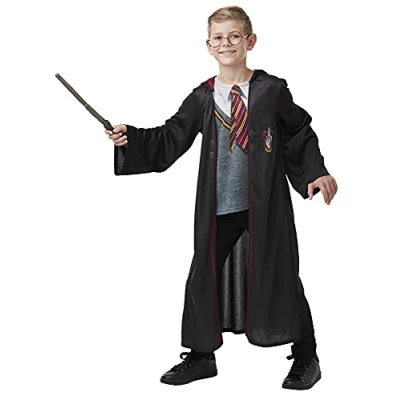 Imagen de Rubies Disfraz de Harry Potter niño con accesorios 7 8 años, multicolor, 300915 L