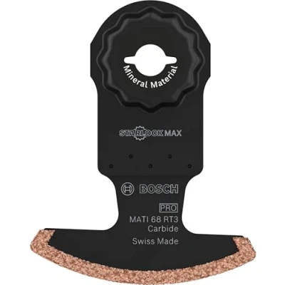 Imagen de Bosch 1x Hoja multiherramienta PRO Multi Material MATI 68 RT3 (para Mortero, Hormigón celular, Anchura mm, Professional Accesorios Multiherramienta)