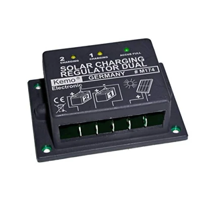 Imagen de Regulador de carga para panel solar y 1 o 2 baterías 12 V 16 A