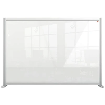 Imagen de Nobo Divisor de sobremesa acrílico transparente Nobo, barrera distanciamiento social protectora libre colocación, sistema protección y pantalla, Premium Plus 1400x1000 mm 1915490