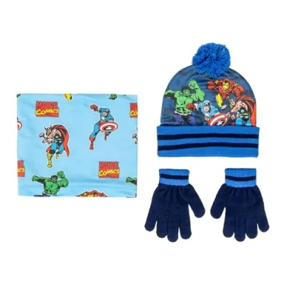Imagen de CERDÁ LIFE&#039;S LITTLE MOMENTS Conjunto Gorro, Guntes y Braga Avengers Cómodo Práctico Ideal día 3 Piezas, Multicolor, One Size para Niños