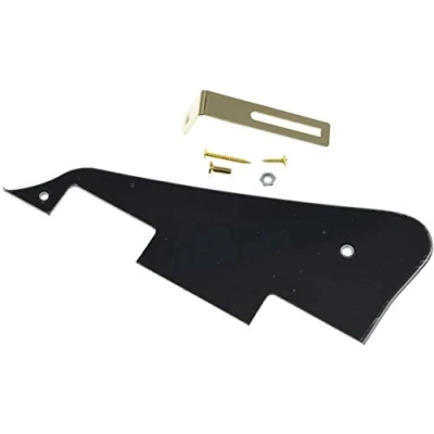 Imagen de Dopro Golpeador de guitarra LP 3 capas, color negro con soporte dorado para Epiphone Les Paul