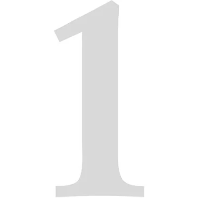 Imagen de Números adhesivos Nº 1 en plata, altura de 10 cm, autoadhesivo, número casa, para pegar exteriores, buzón, puerta, resistente a la intemperie, kfz_479_1
