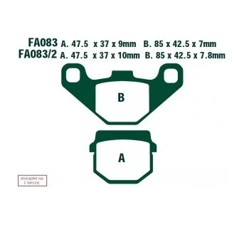 Imagen de EBC Brakes SFA083/2 Juego de pastillas freno