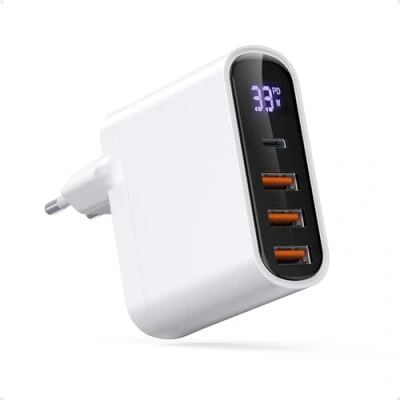 Imagen de 33W USB C Cargador, 4 Puertos Cargador Rápido, de Pared Adaptador Corriente Tipo C, Multiple compatible con iPhone 15/15Pro/15 Pro Max/14/13/12,Samsung Galaxy S23/S22,Google Pixel