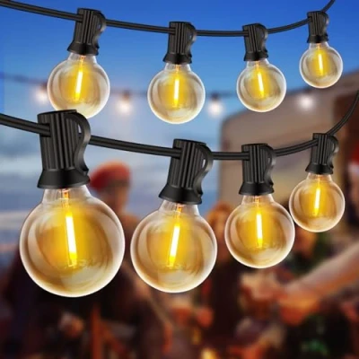 Imagen de ZYRIVON Guirnalda Luces Exterior, 20M 30+2 G40 Bombillas Led Interior Jardin Inastillable, 2700K Impermeable Cadena con Enchufe Ideal para Terraza,Fiestas,Bodas,Patio,Cafe,Pergola,Navidad
