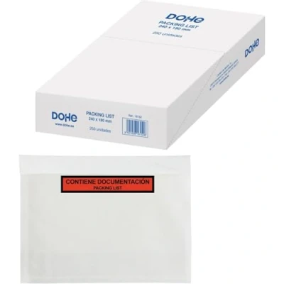 Imagen de Dohe Packing List Sobres de 240x180 mm 250 unidades Portadocumentos y autoadhesivos Material oficina