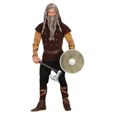 Imagen de FIESTAS GUIRCA Disfraz de Vikingo Poderoso Guerrero Valiente para Hombre Adulto Talla M 48 50